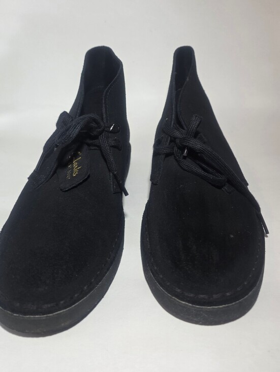 Clarks Desert Boot Black Suede Chukka Lace Up Women’s Size 8.5 main image 9